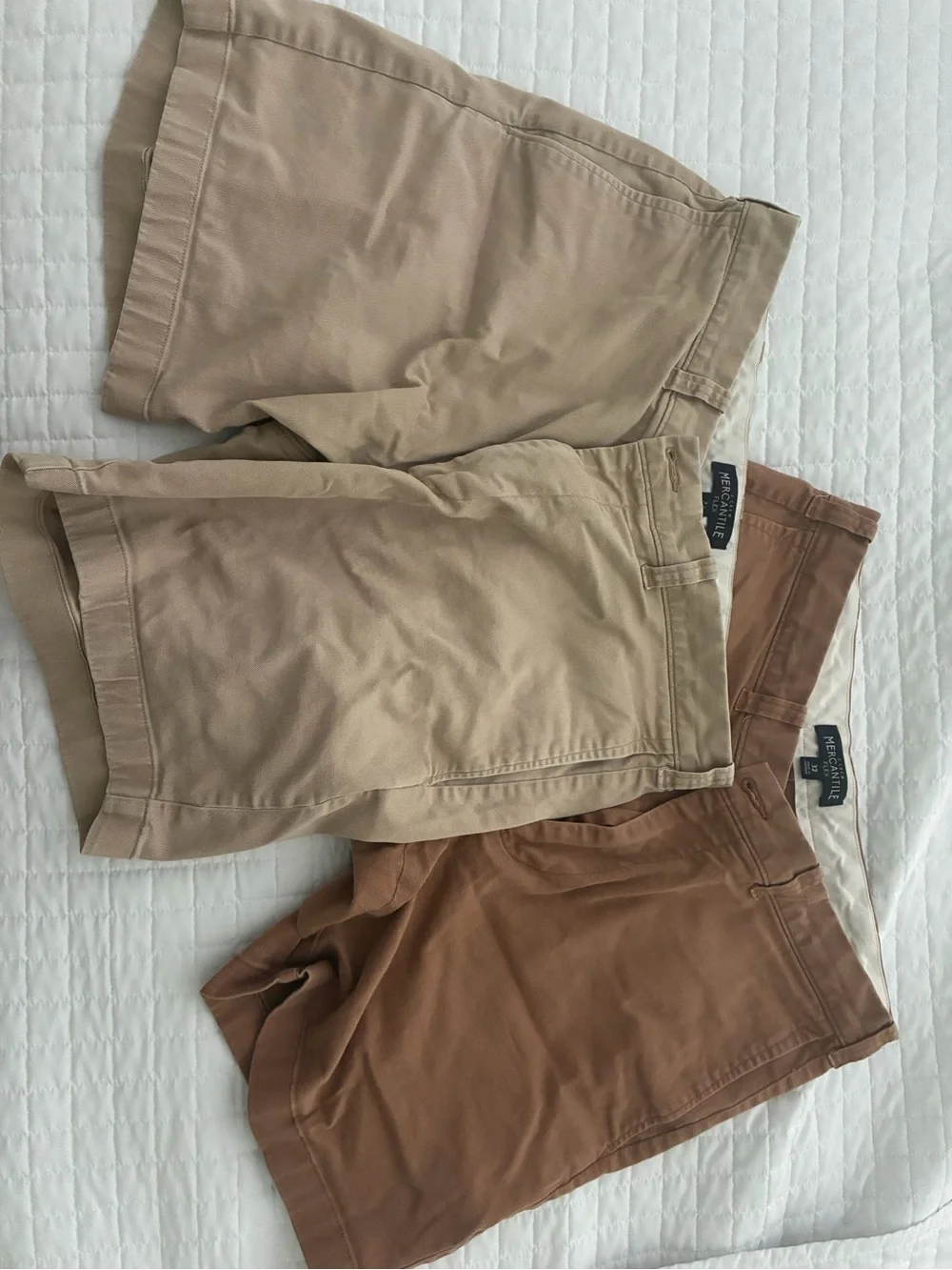 J. Crew Men's Cotton Chino Shorts in Khaki and Brown
